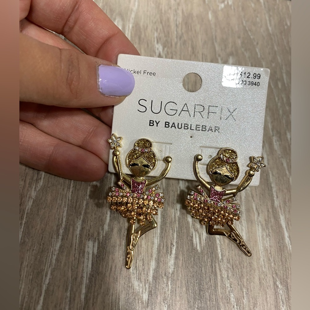 Sugarfix by Baublebar Nutcracker Ballerina Earrings NWT
